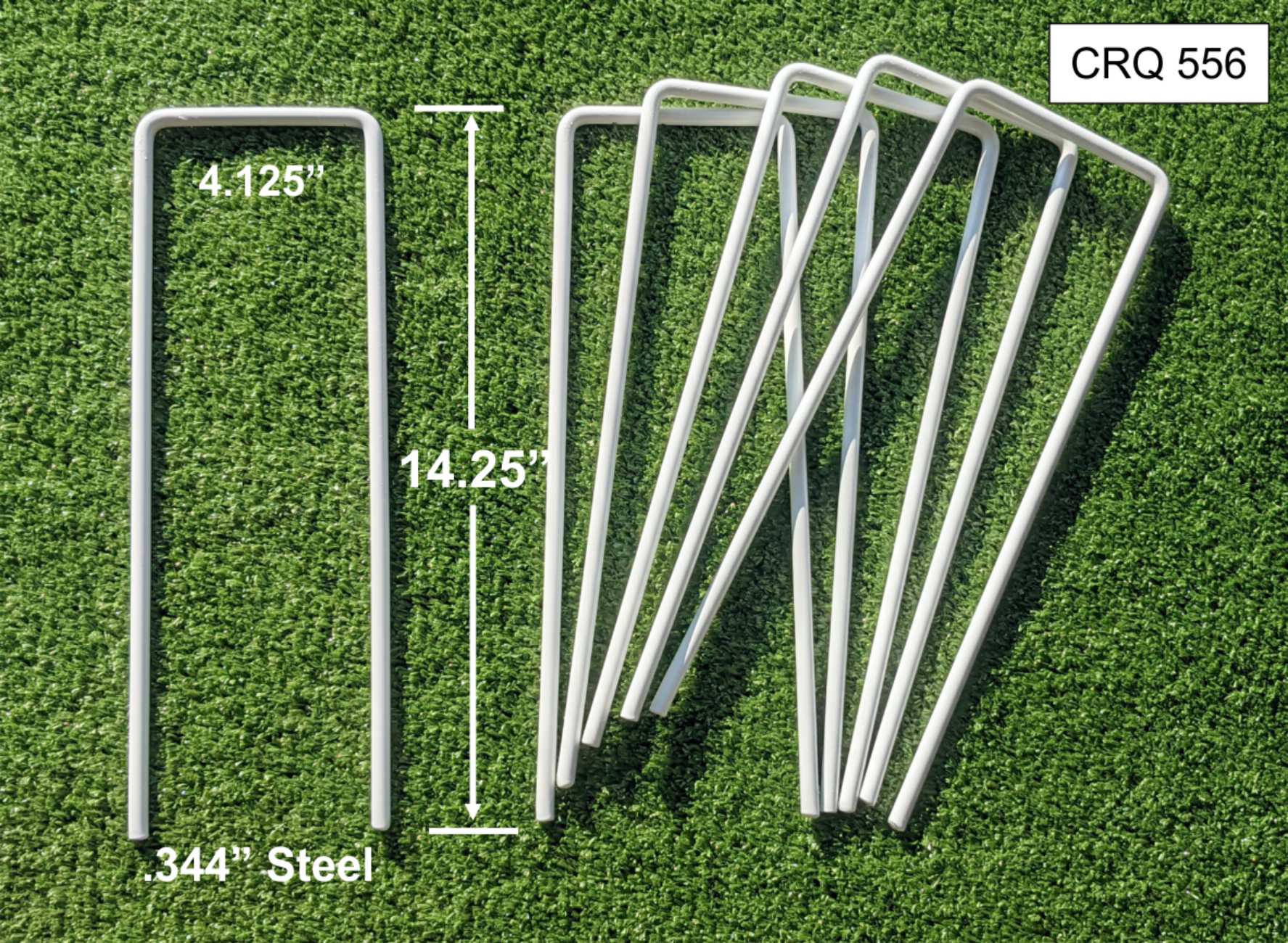 CRQ 5556 Croquet Intermediate HDU Wicket, 6 Piece Set, 14 inch, 4" Clearance, Powdercoated, Bent Steel .344 in Steel, 6 Ea