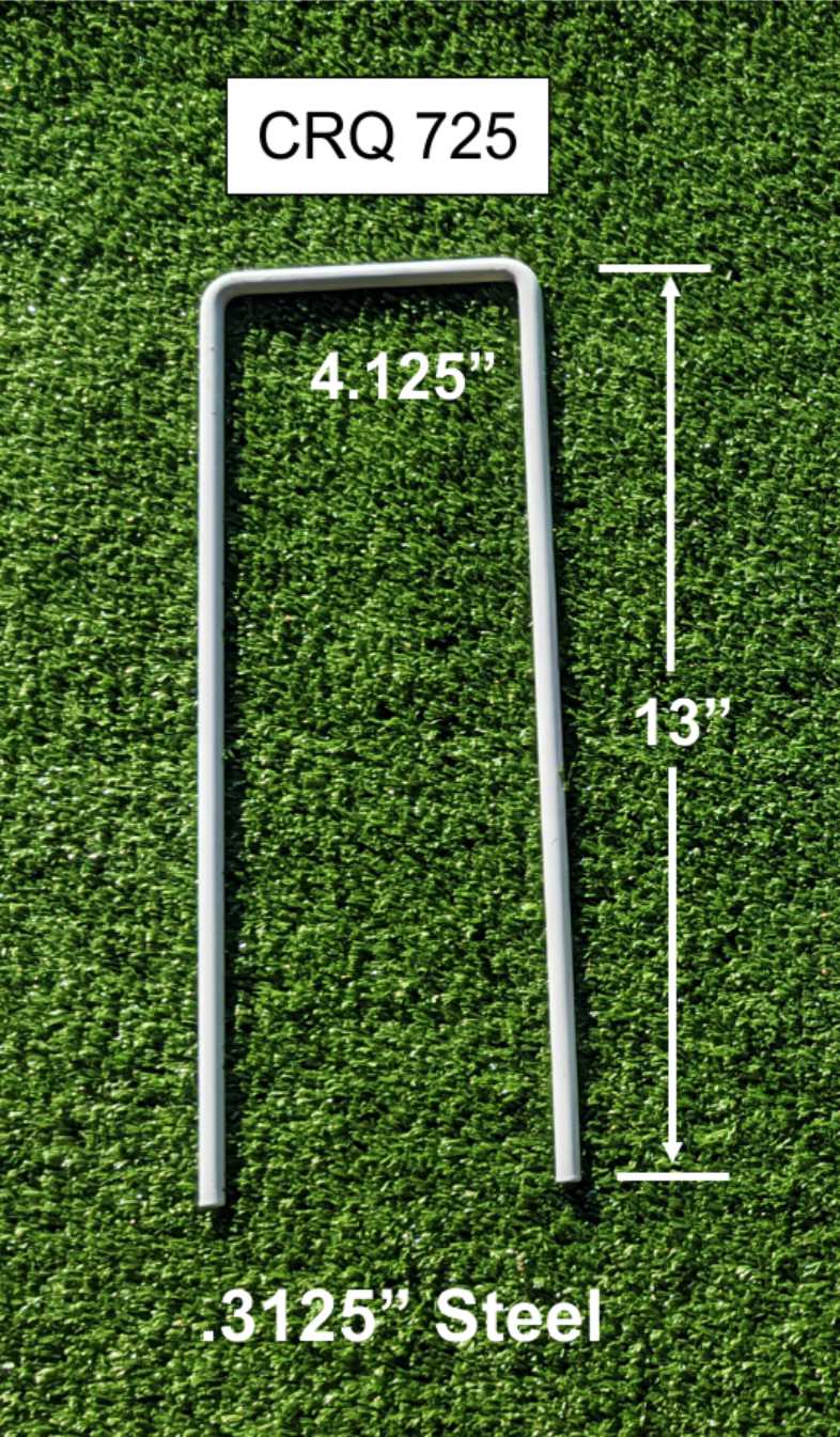 CRQ 725-5 Croquet Wickets:CRQ Amish Made, Classic,13 inch, 4 inch Clearance, Pwdr Coat, Bent .3125 inch Steel, 5 Ea