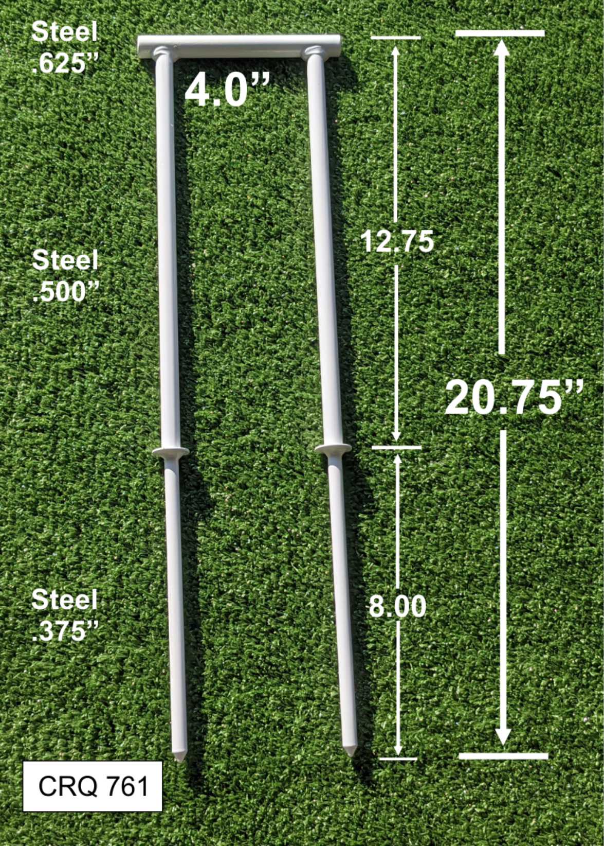 CRQ 5651 Croquet Match, Ultra-T Wickets, 20.75" , 4" Clearance,  Powdercoated T Style Welded Steel